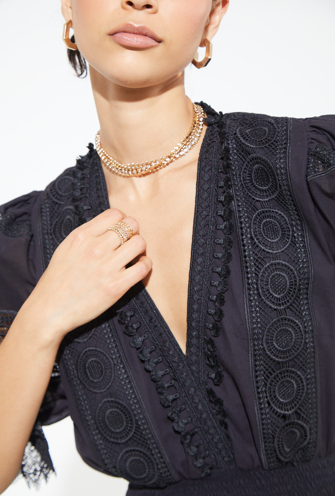 LUMIERE MIDI DRESS BLACK