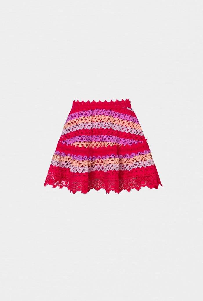 SOLEDAD MINI SKIRT RASPBERRY