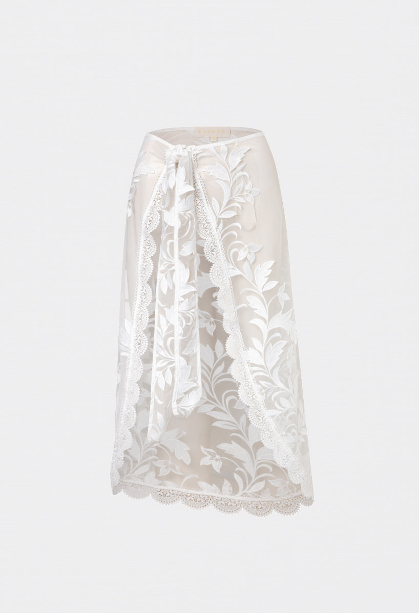 VIVIENNE WRAP SKIRT WHITE