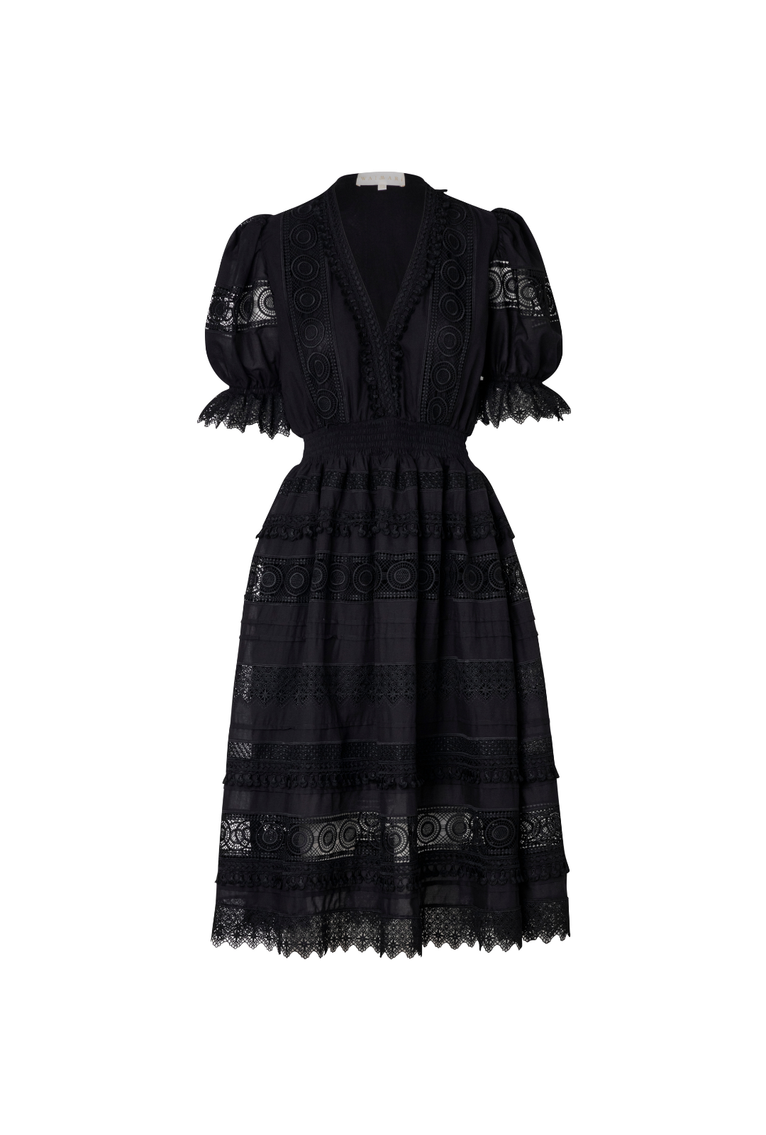 LUMIERE MIDI DRESS BLACK