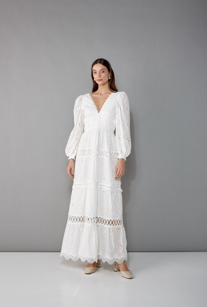 AMARANTA MAXI DRESS White XL AMARANTA MAXI DRESS White XL