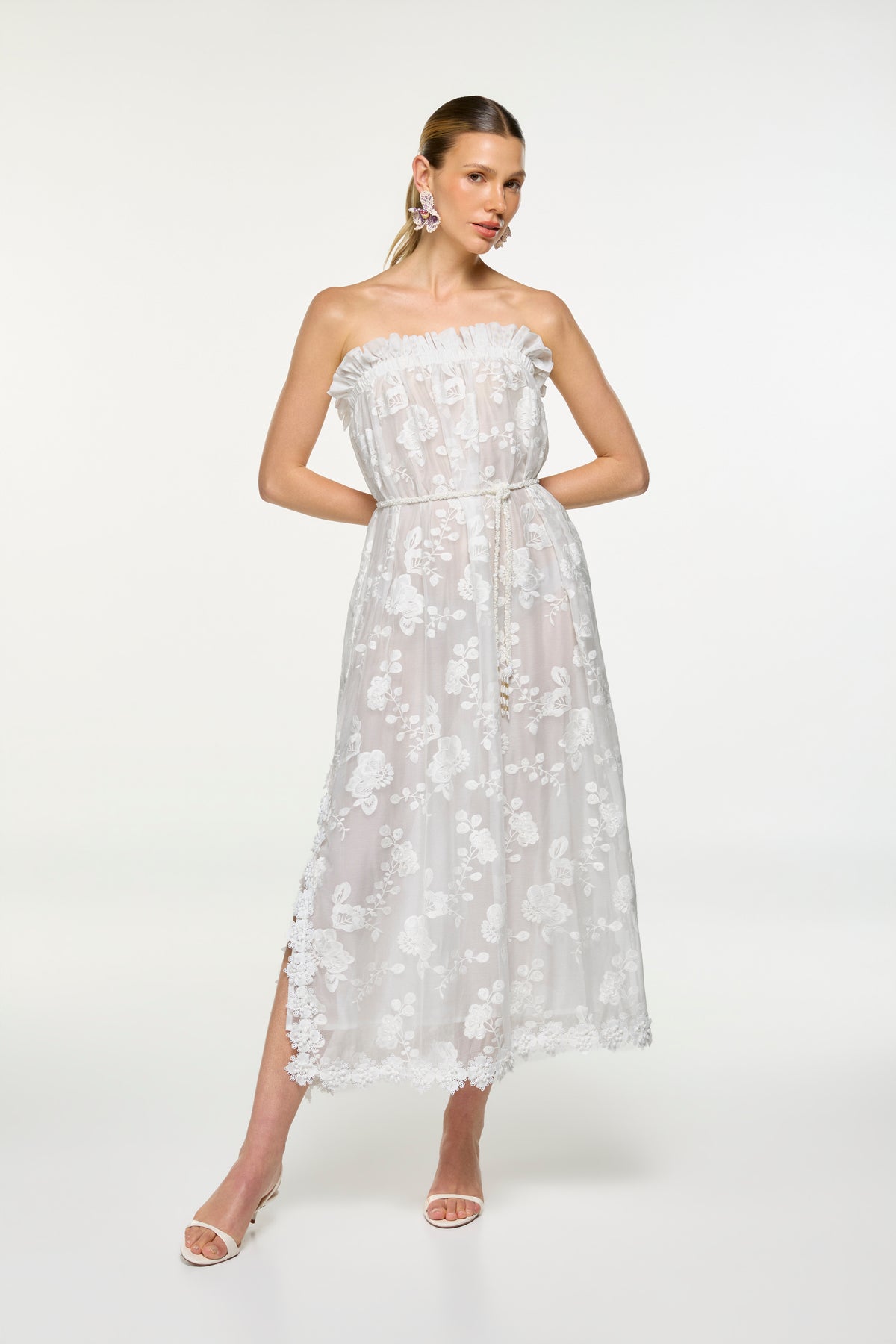 ANDREA MIDI DRESS WHITE