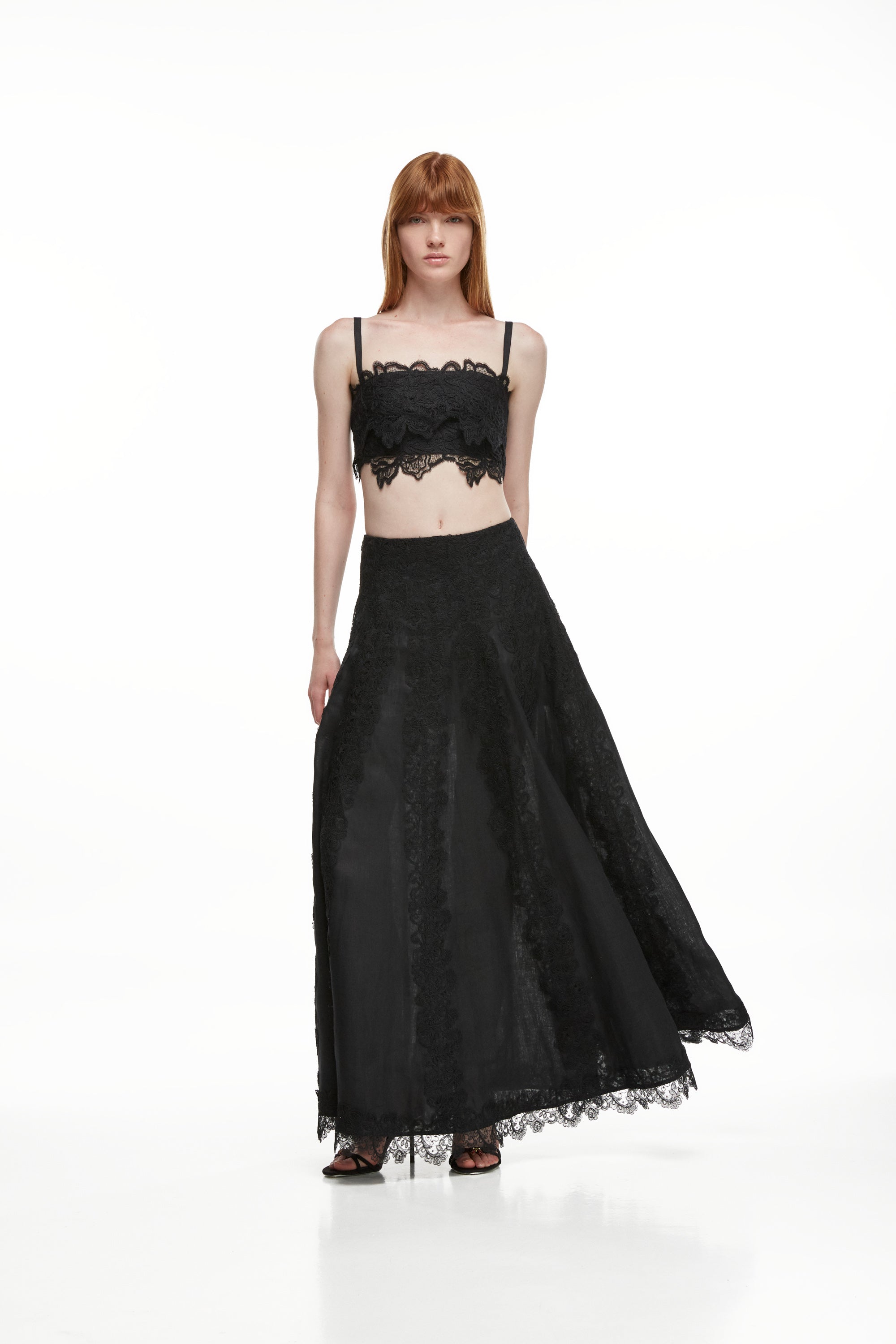 RESPLANDOR MAXI SKIRT BLACK