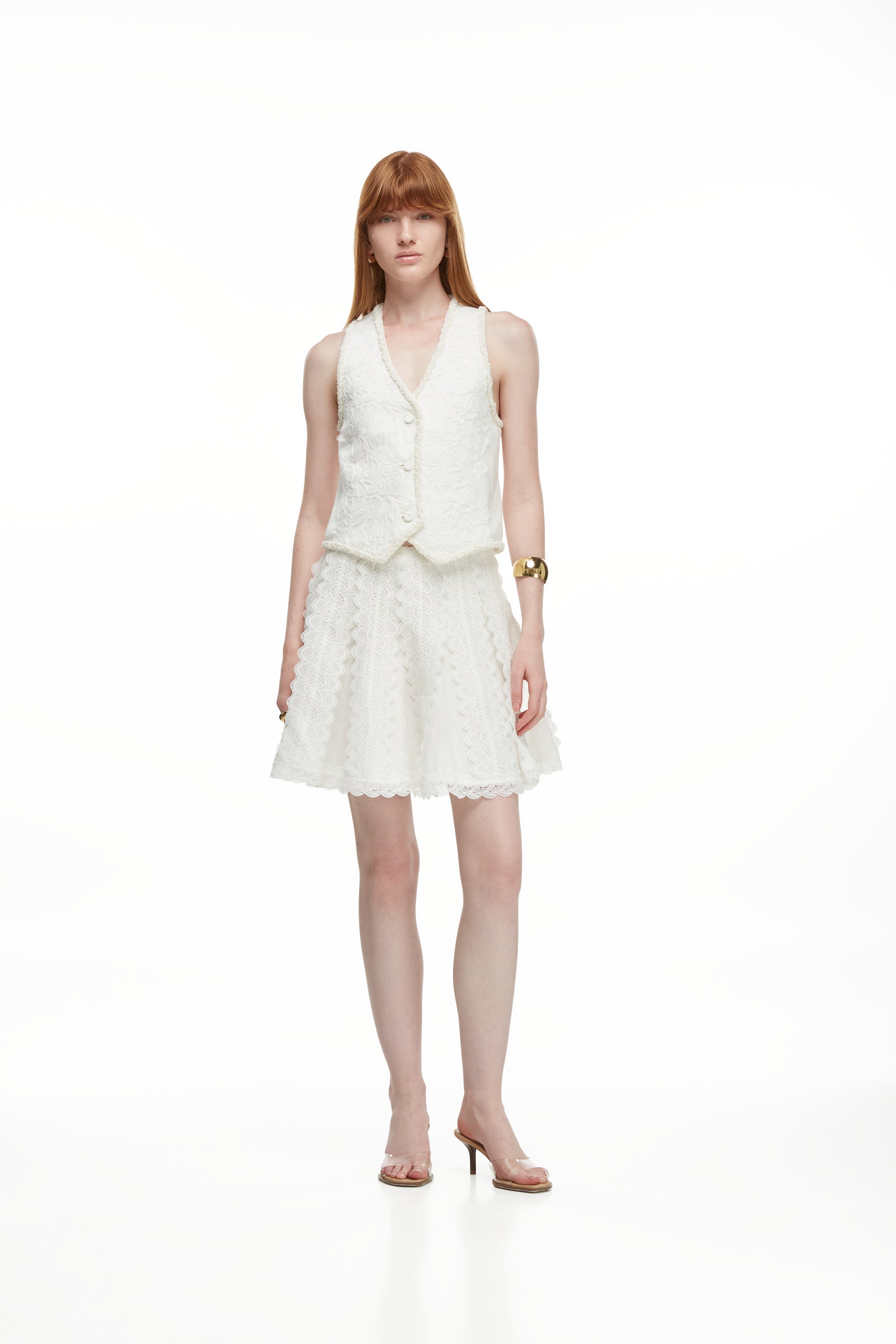 RESPLANDOR MINI SKIRT WHITE