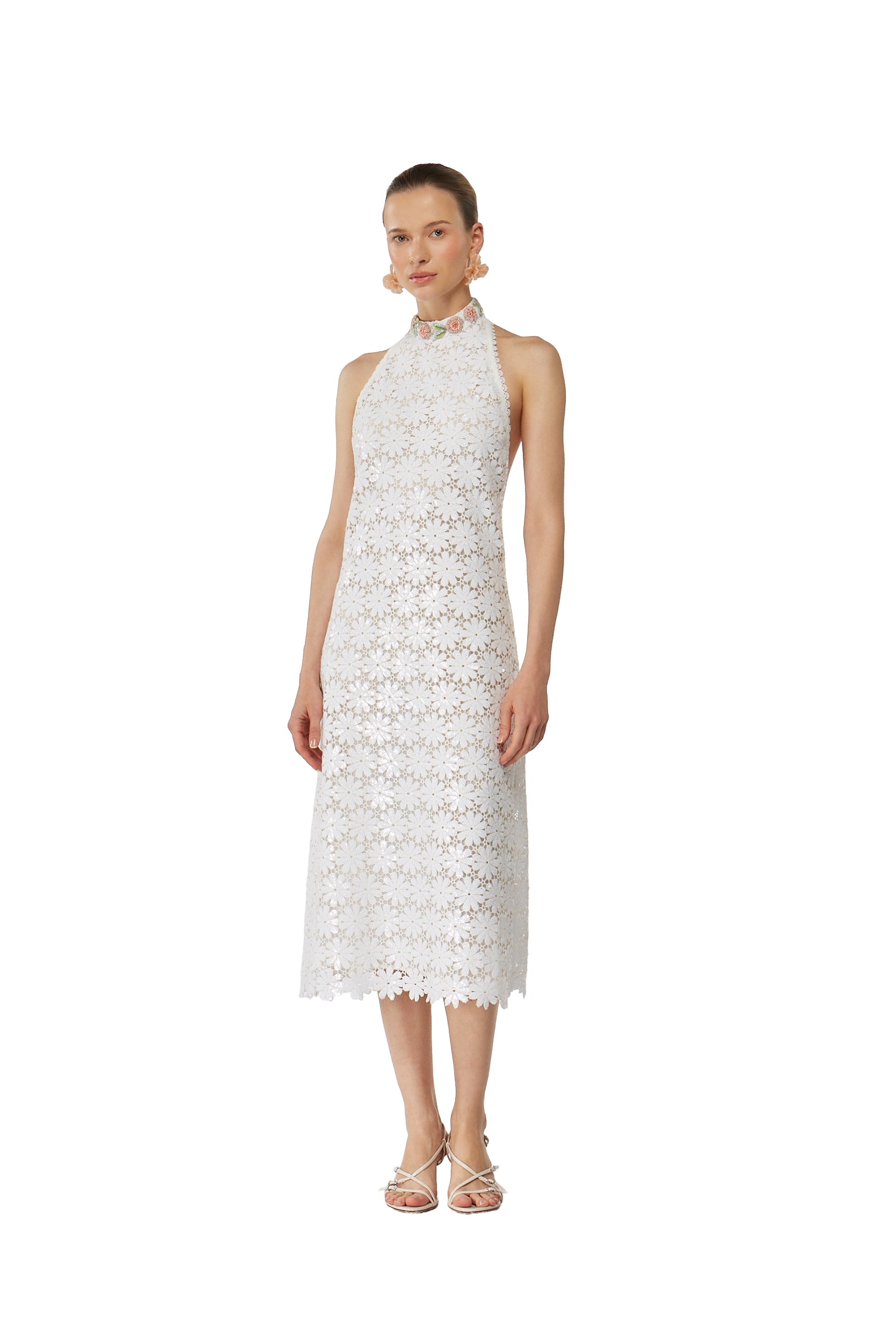 chinese dress ladies GEMMA MAXI DRESS WHITE
