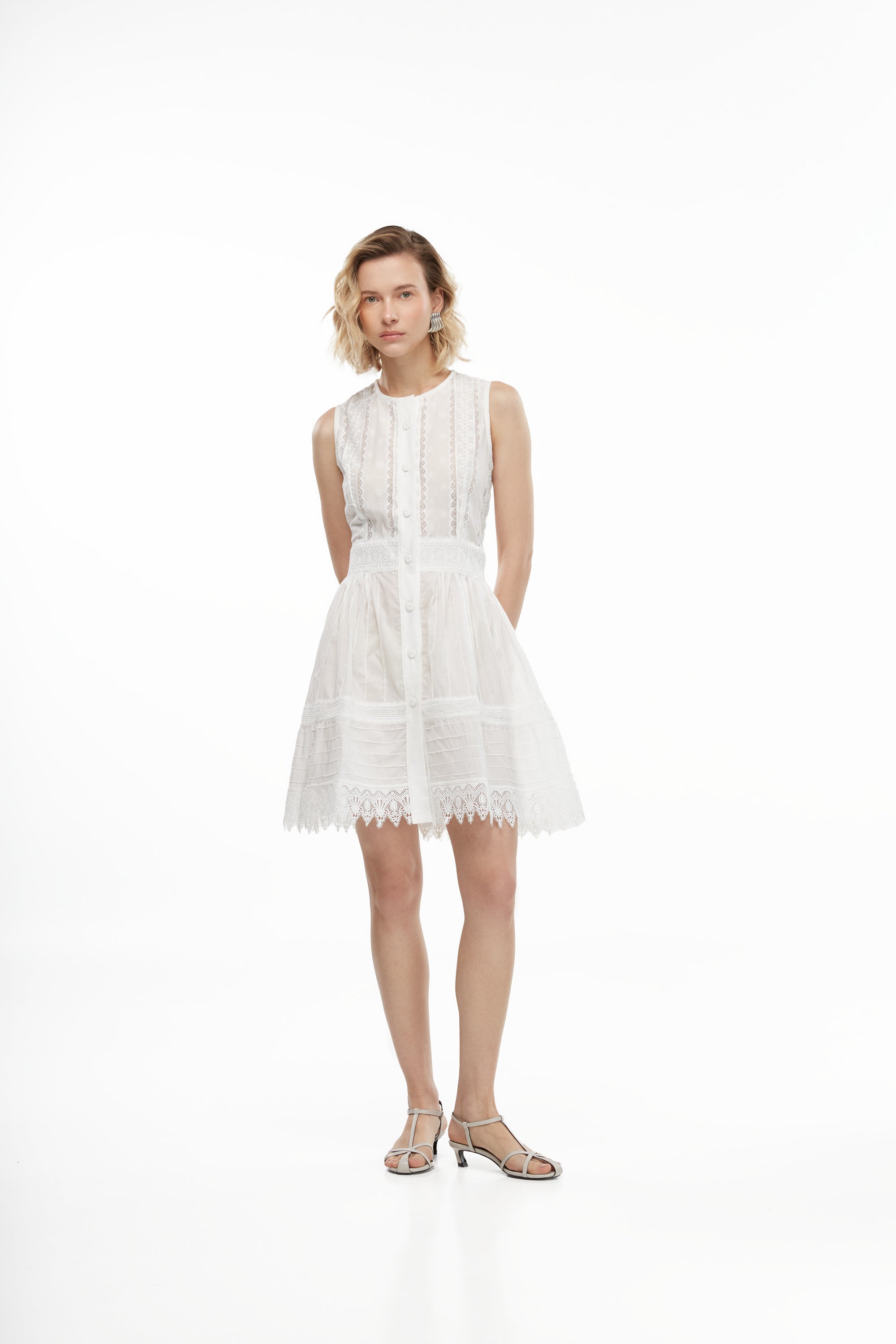SOLAIRE MINI DRESS WHITE