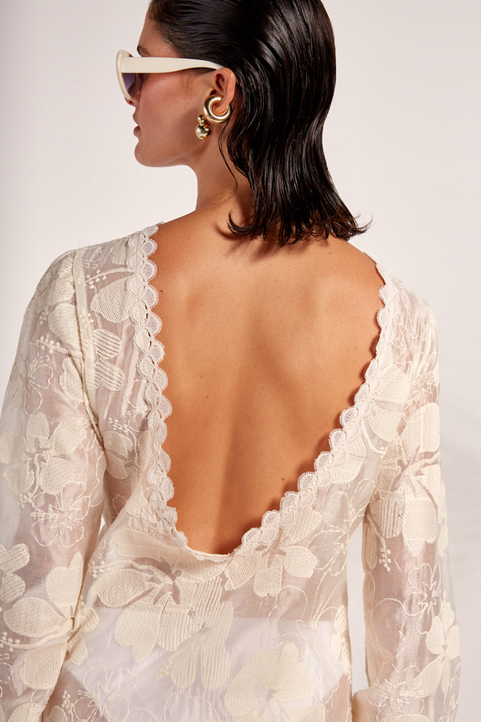 CELINE MAXI DRESS CREAM