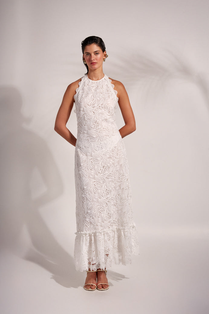 DOVIMA MAXI DRESS WHITE