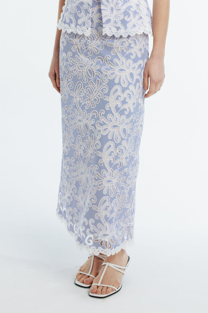 NINA MAXI SKIRT BLUE