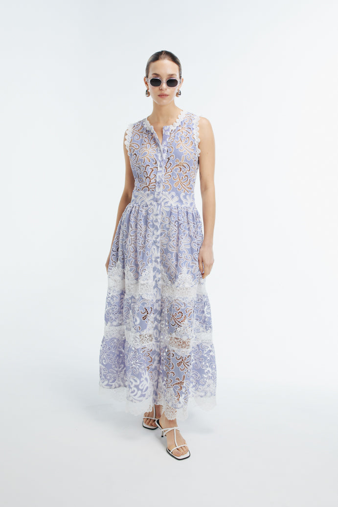 GAIA MAXI DRESS BLUE GAIA MAXI DRESS BLUE