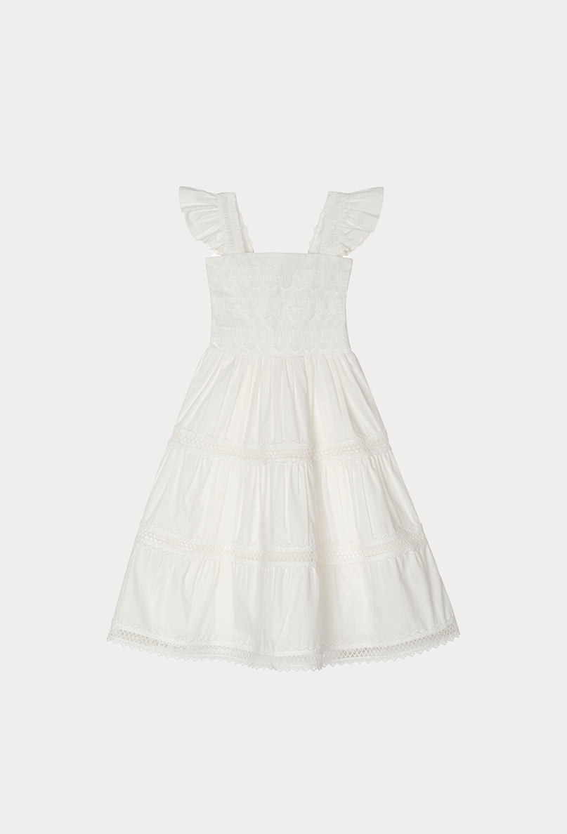 KATE DRESS GIRLS WHITE