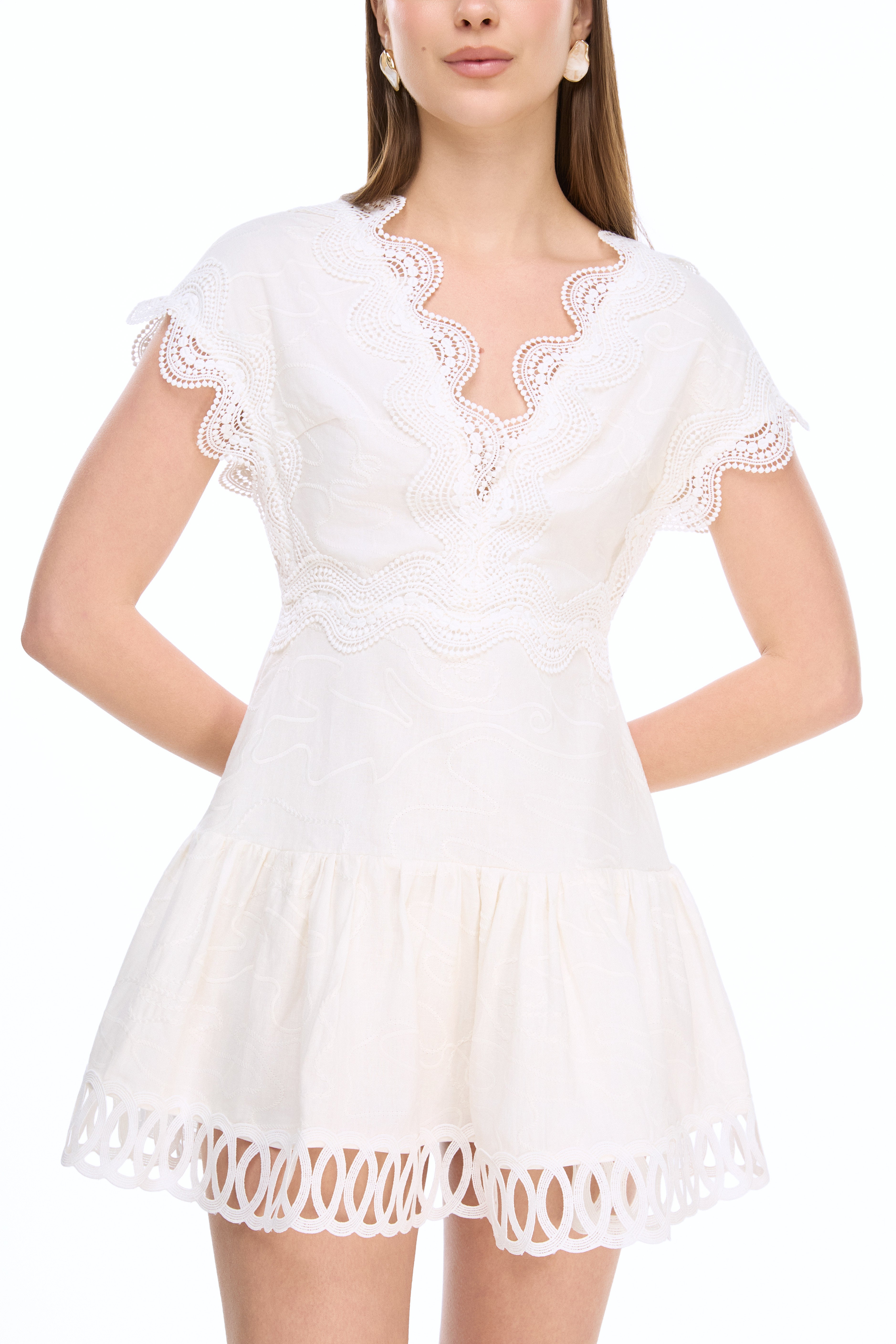MOONLITE MINI DRESS WHITE