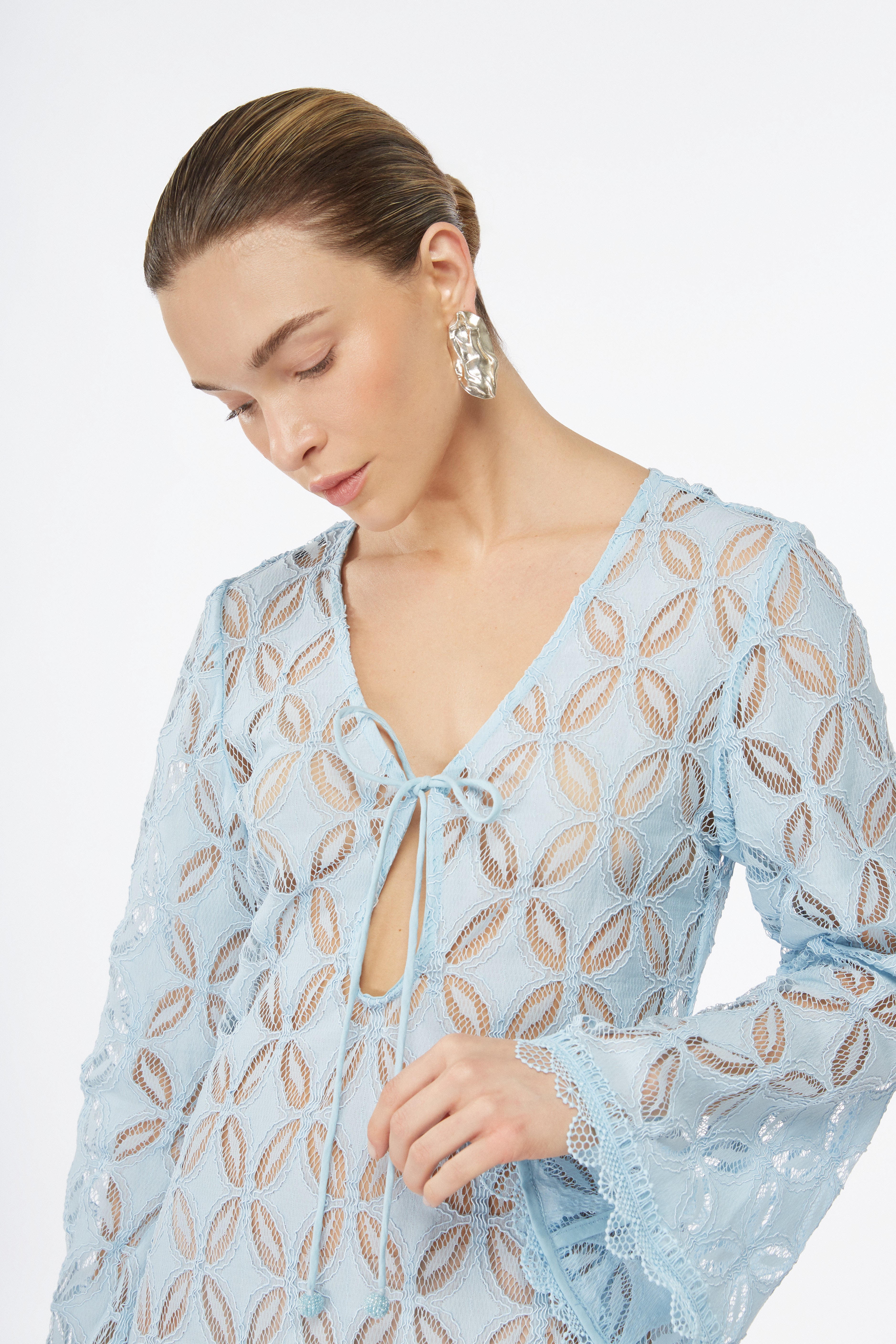 POSITANA TUNIC DRESS BLUE