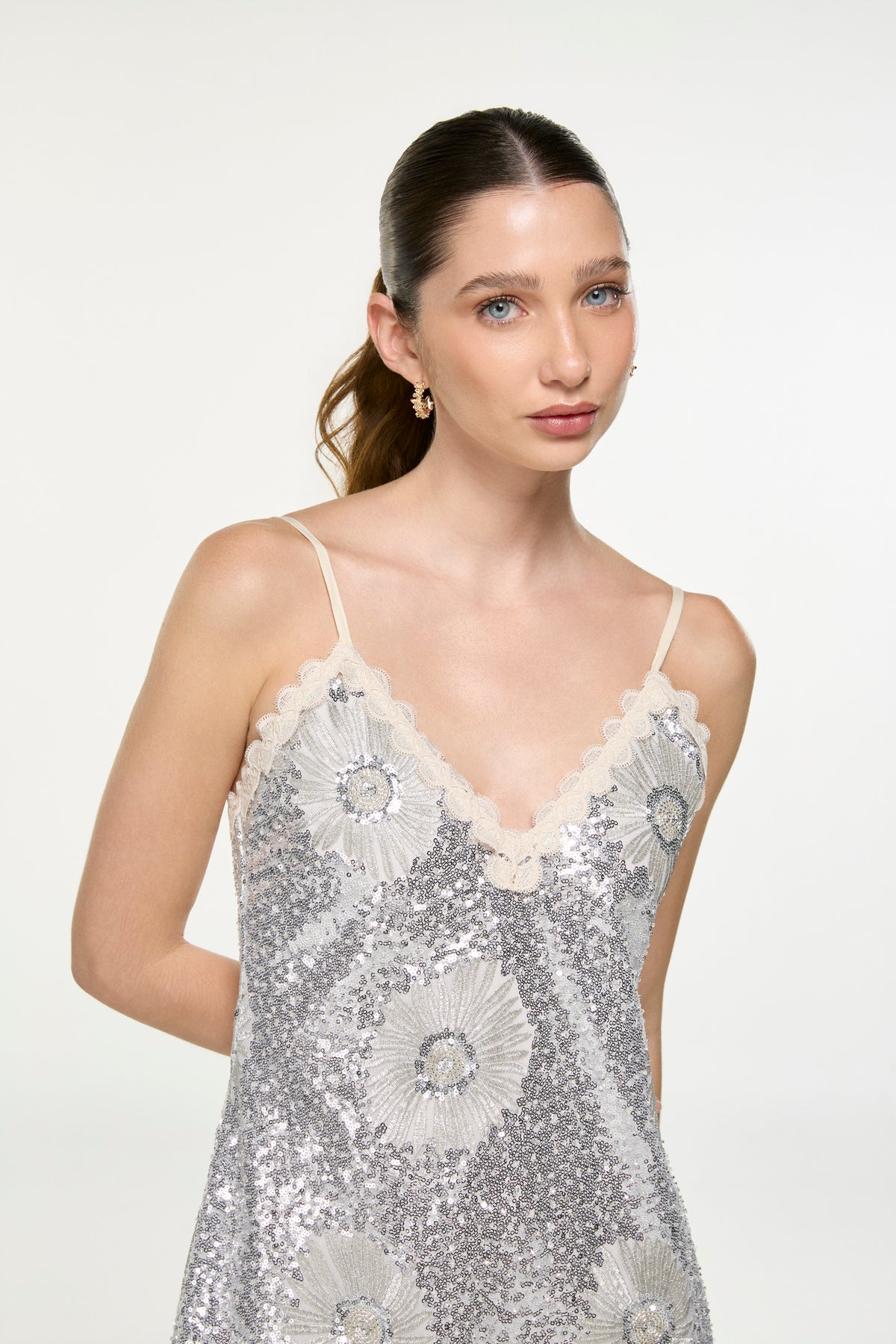 SOLEIL MINI DRESS SILVER