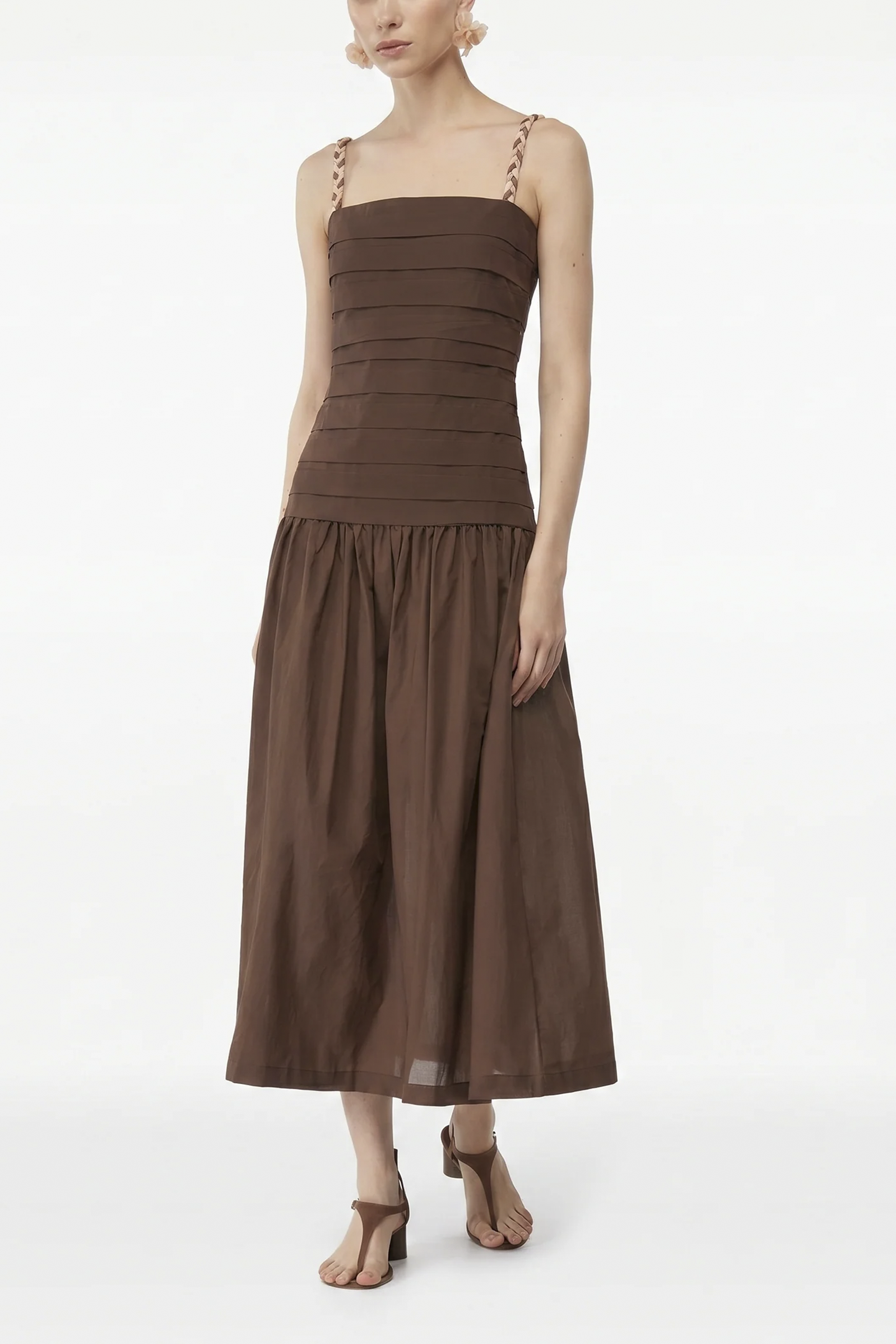 SONORA MIDI DRESS CHOCOLATE