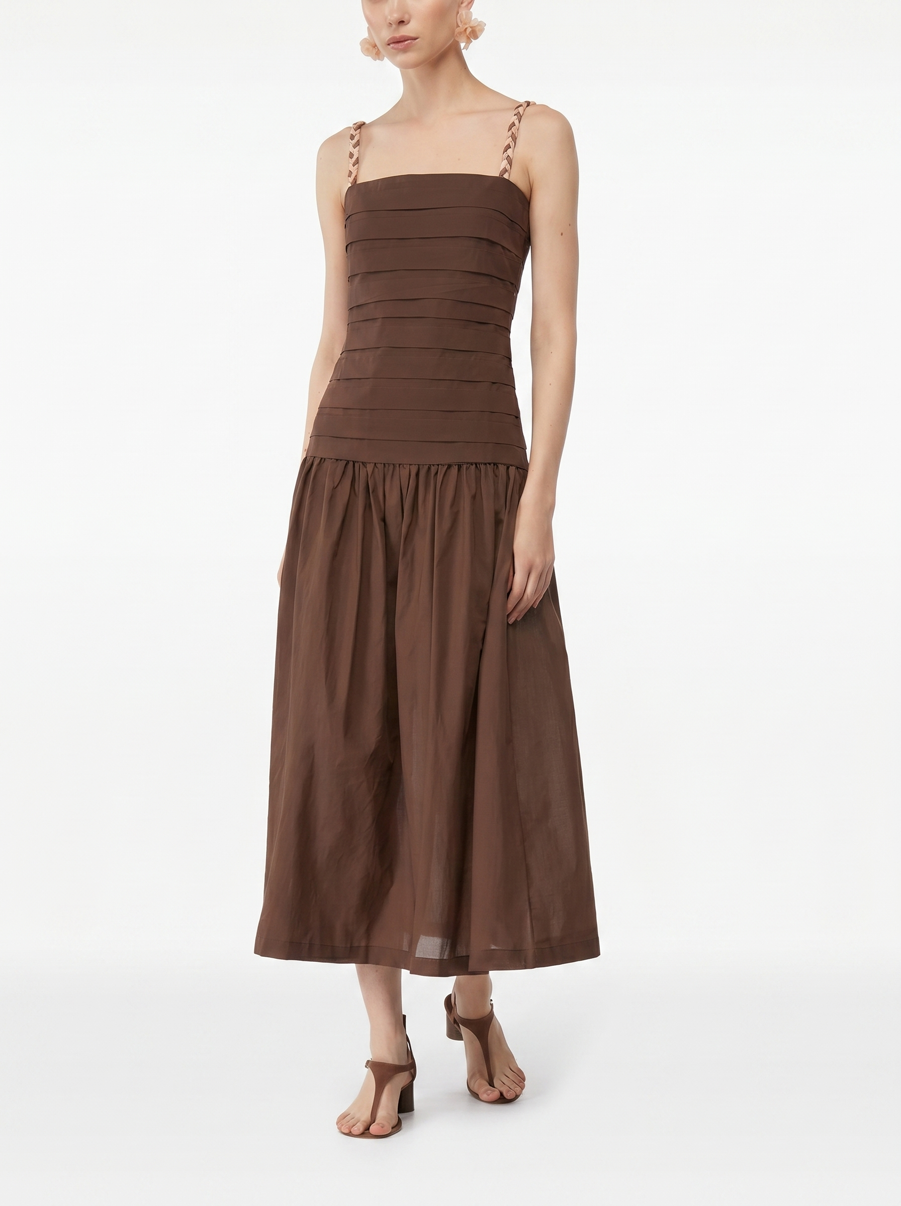 SONORA MIDI DRESS CHOCOLATE