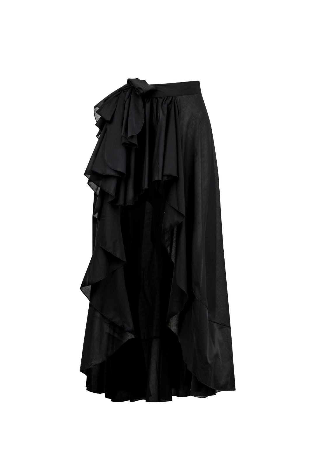 FLAMENCO WRAP SKIRT BLACK