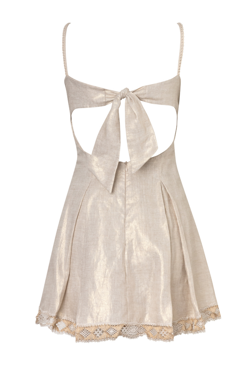 TWIGGY DRESS GOLD