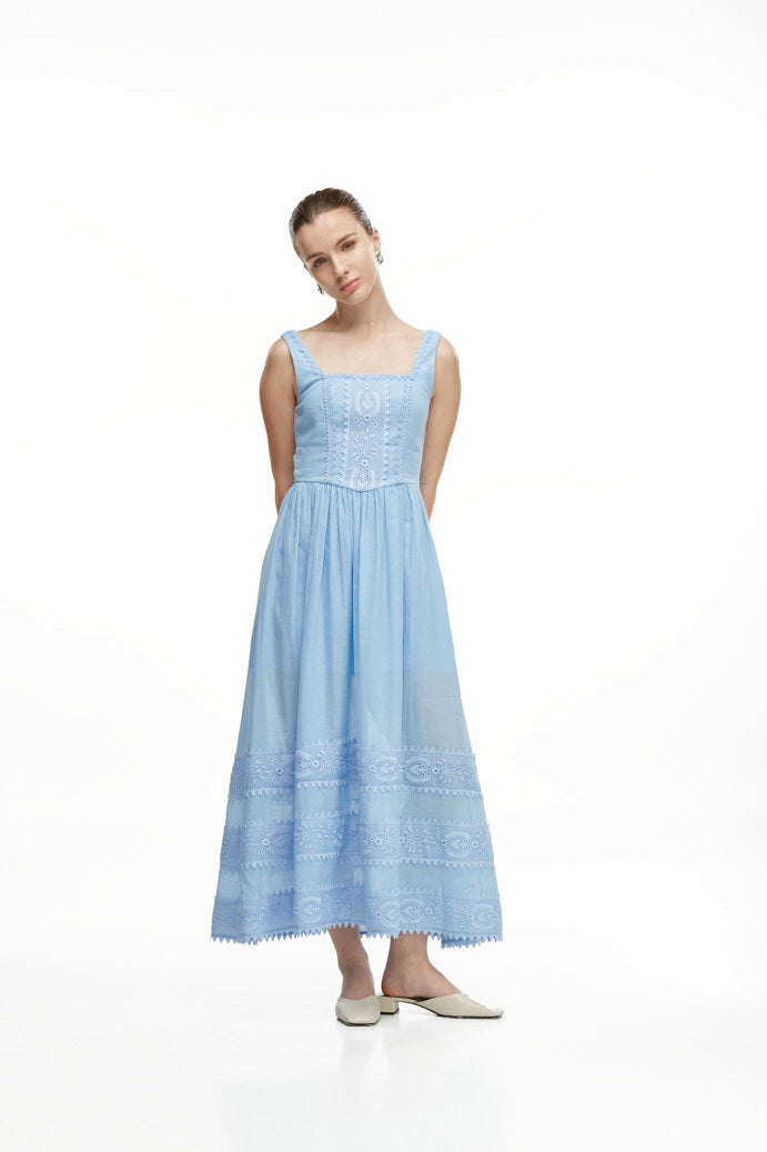 ALBA MIDI DRESS BLUE