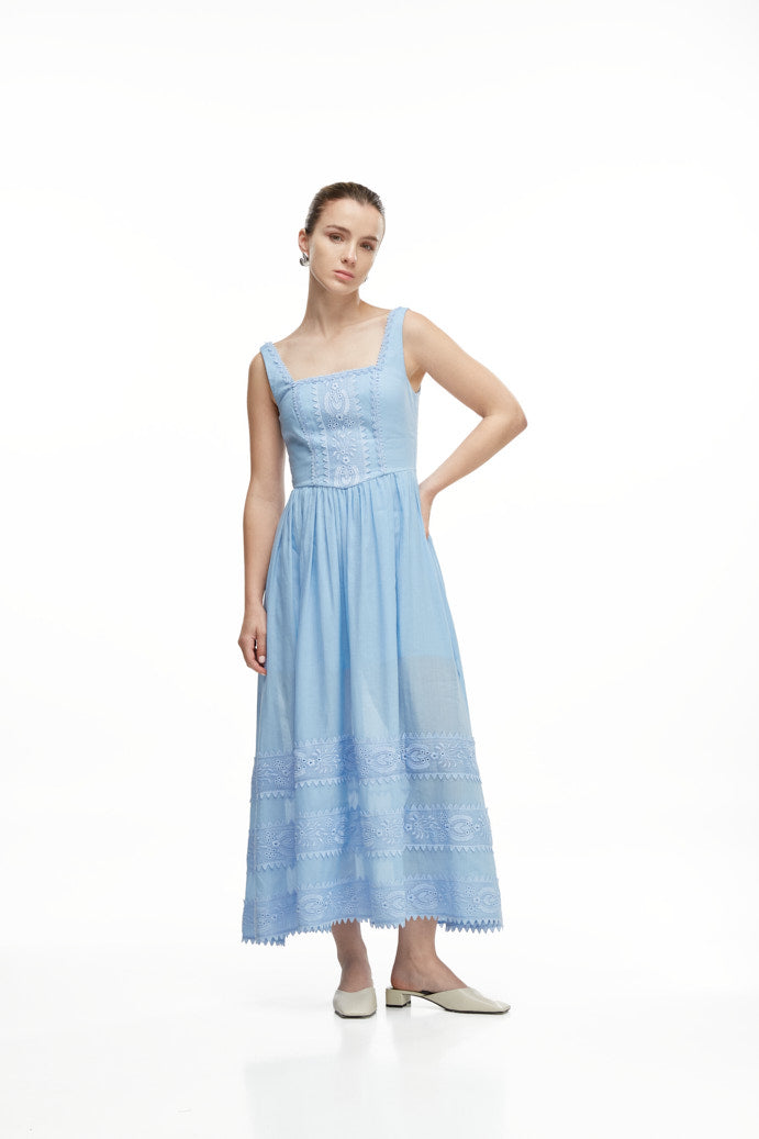ALBA MIDI DRESS BLUE