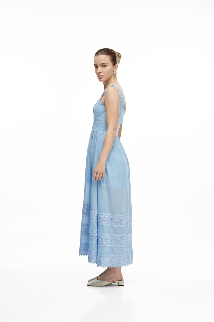 ALBA MIDI DRESS BLUE