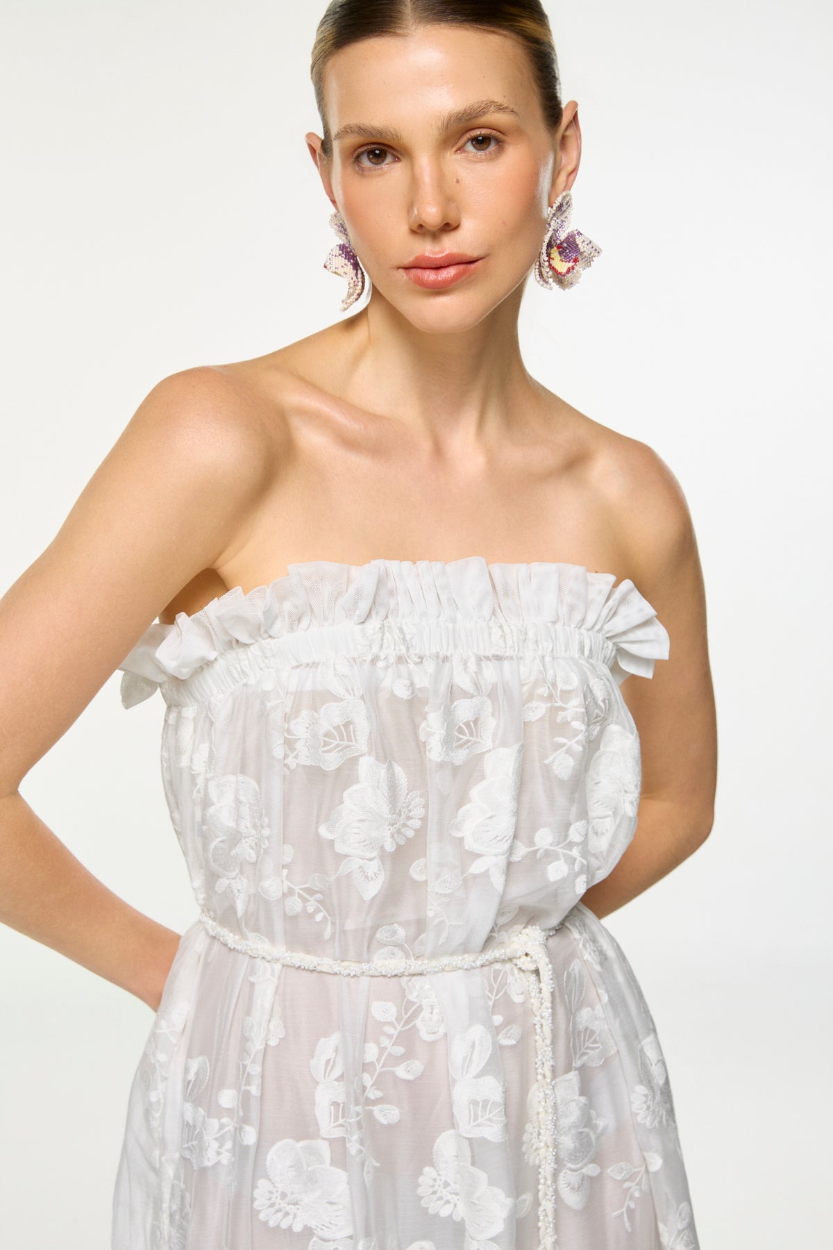 ANDREA MIDI DRESS WHITE