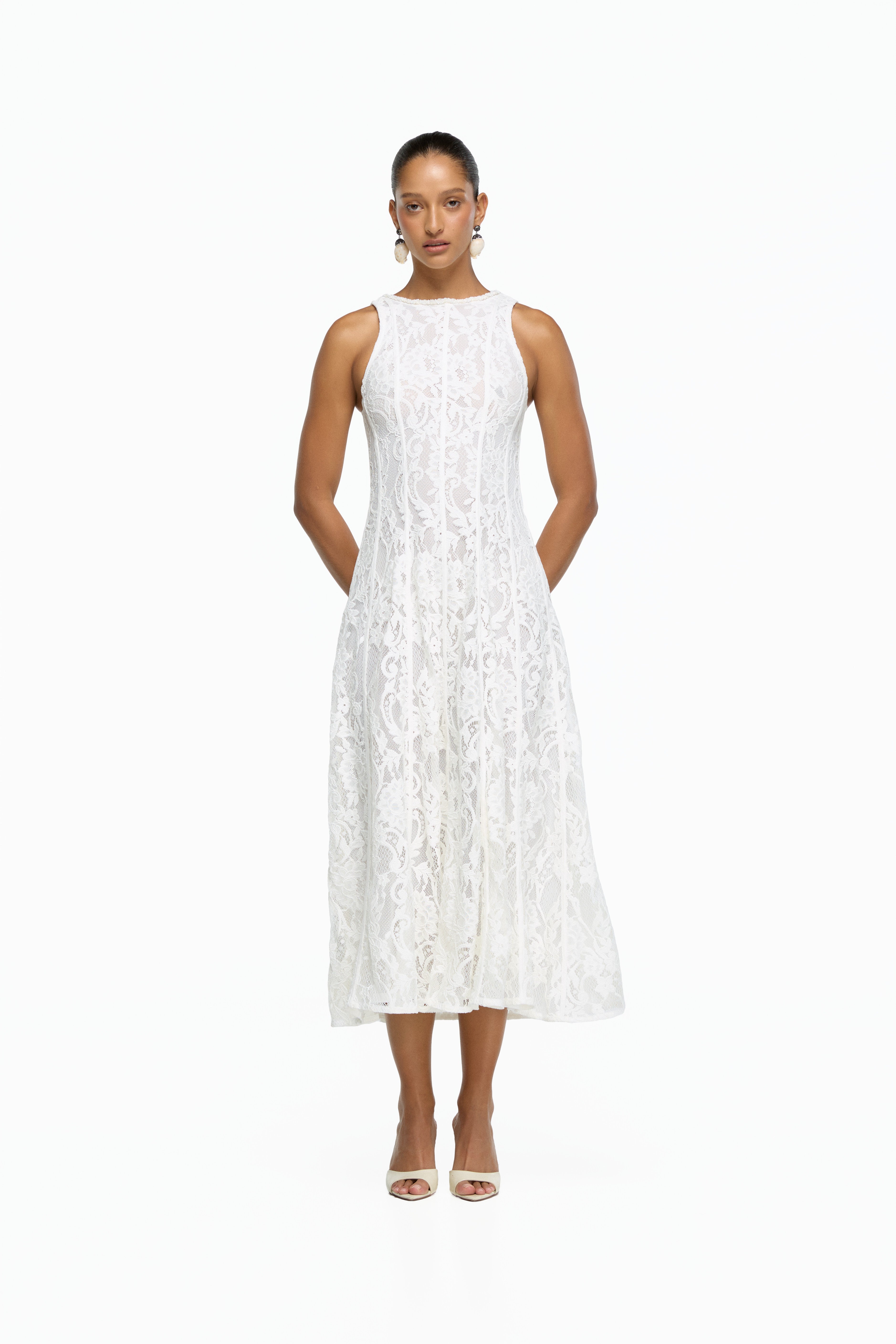 ANTOINETTE MIDI DRESS WHITE