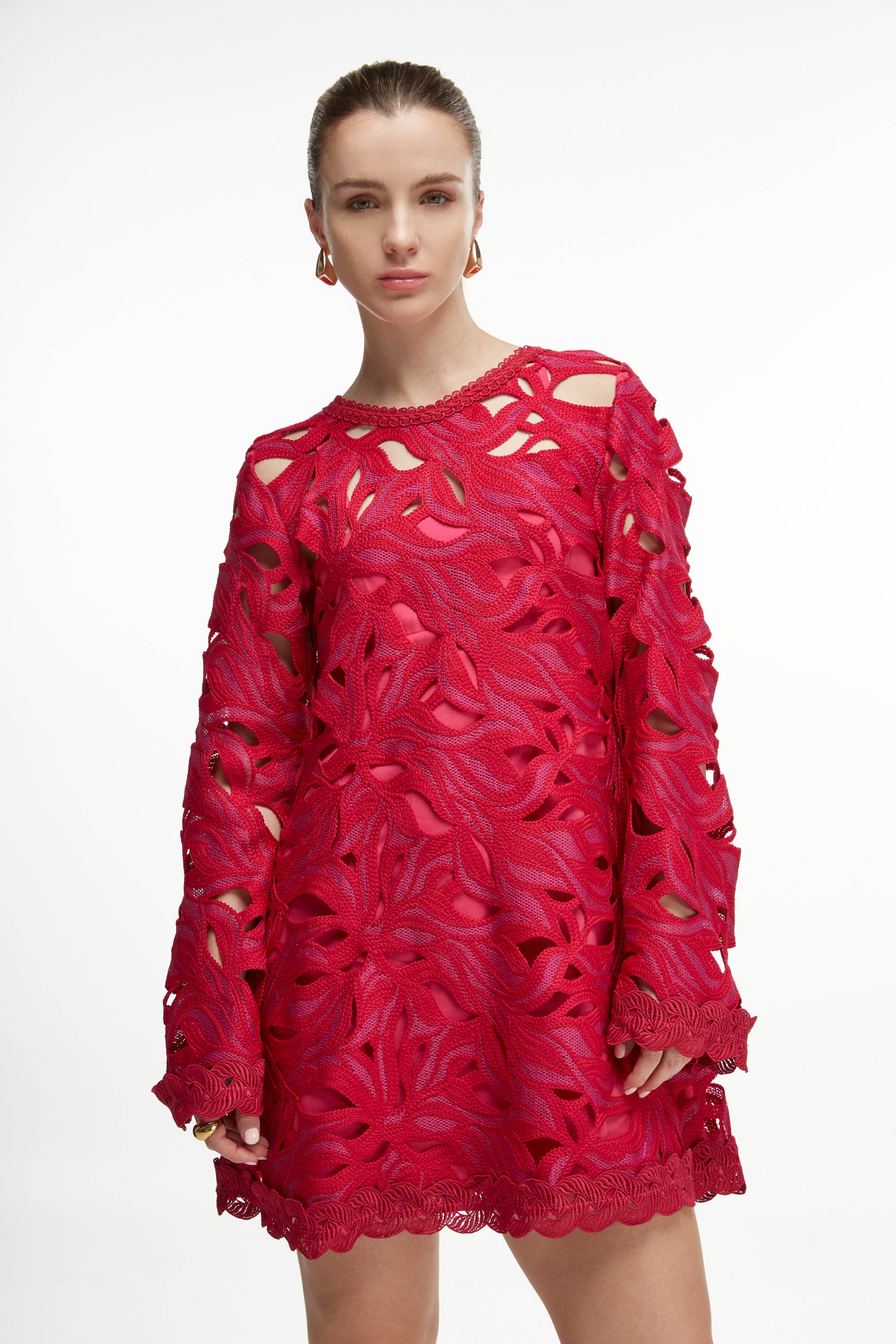 SOLSTICIO MINI DRESS BURGUNDY