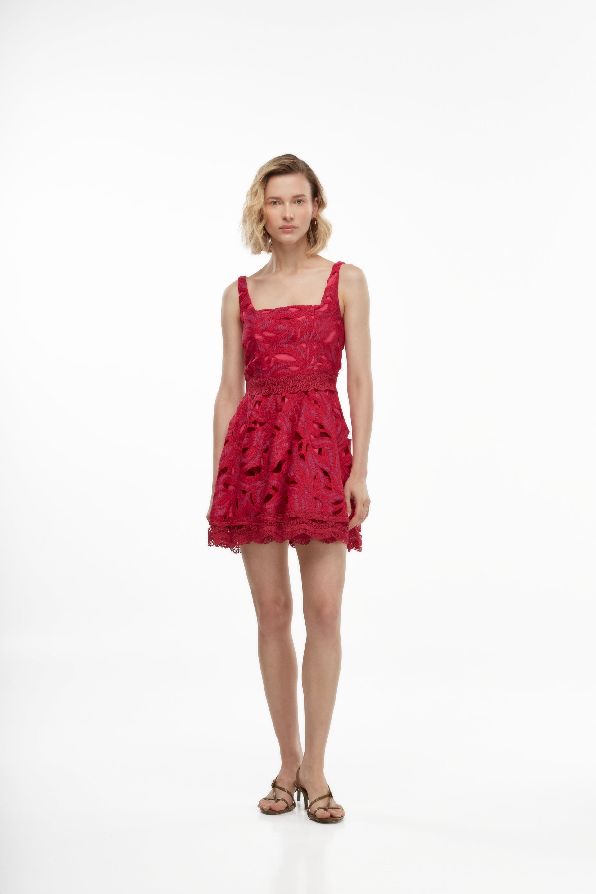 caesura mini dress wine OCASO BURGUNDY XS Do Not Iron Size:6-7 years Elegant High Low V-Neck tbec drs