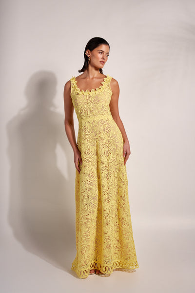 white christmas dresses South of France Maxi Dress | Yellow | Womens