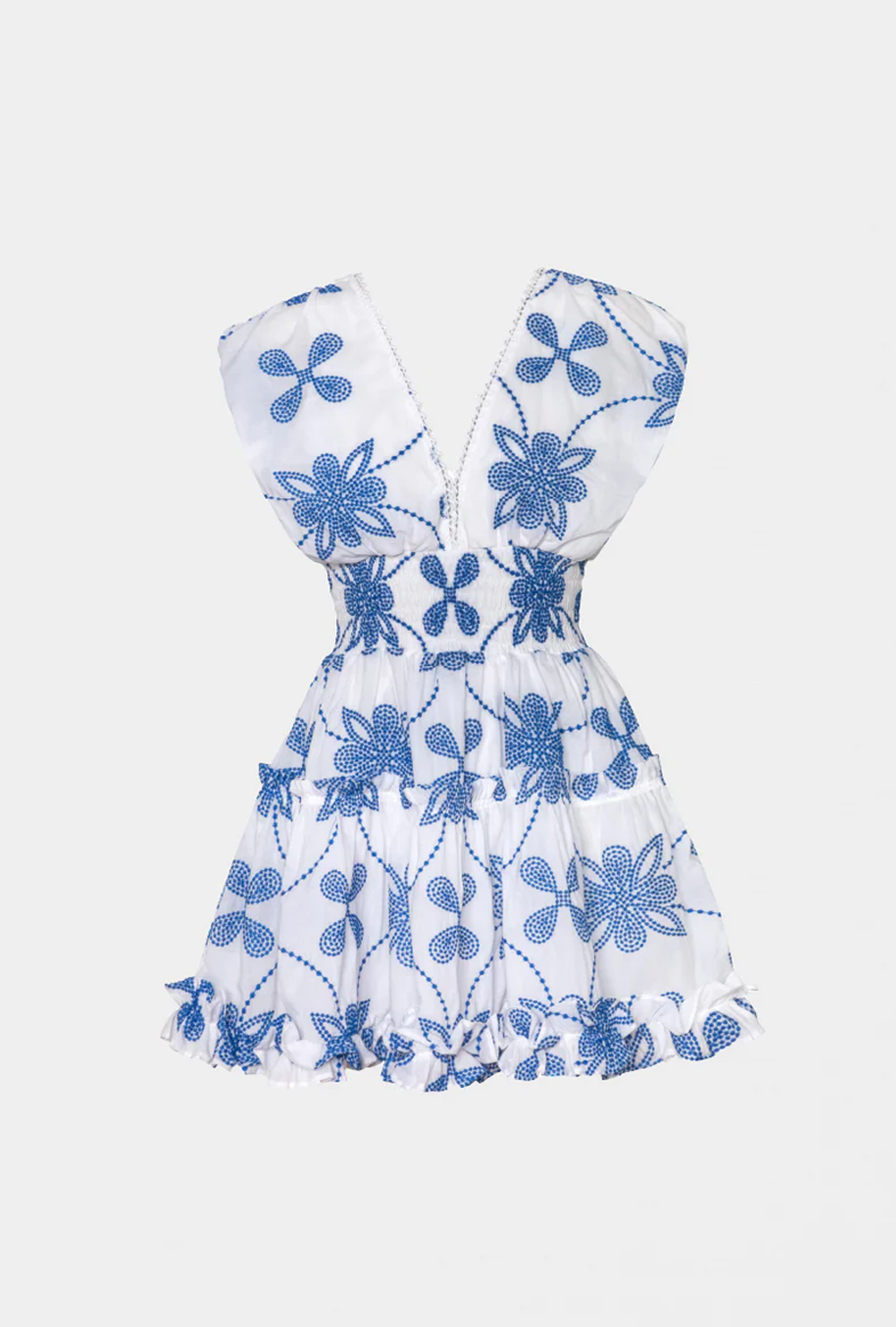 GISELLE MINI DRESS WHITE/BLUE