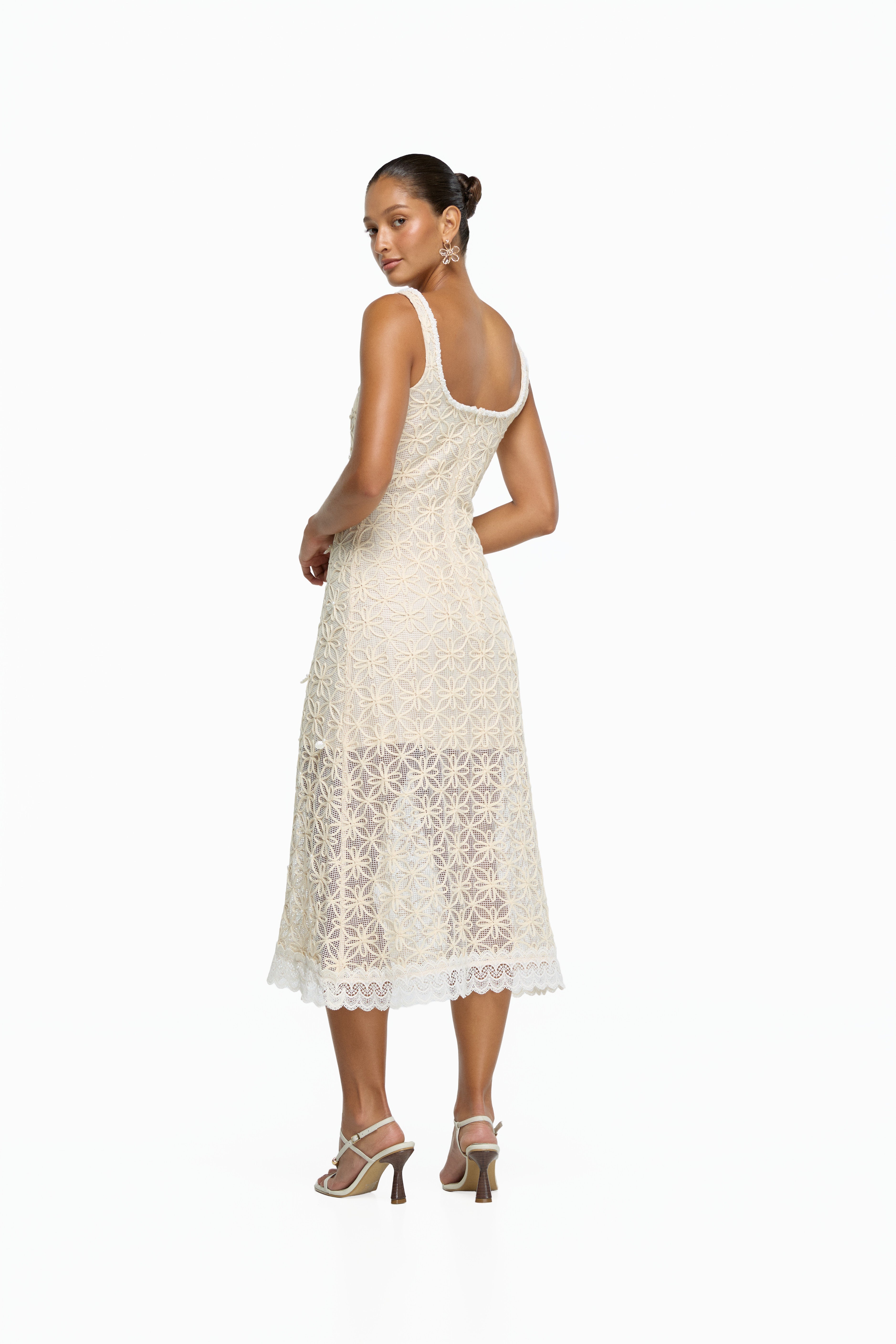 OPHELIA MIDI DRESS CREAM
