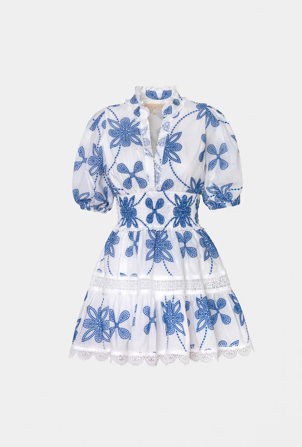 PAULINE MINI DRESS WHITE/BLUE L PAULINE MINI DRESS WHITE/BLUE L