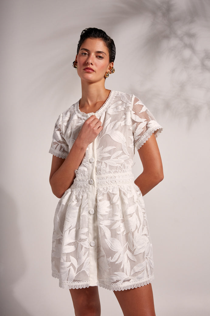 TARA MINI DRESS WHITE