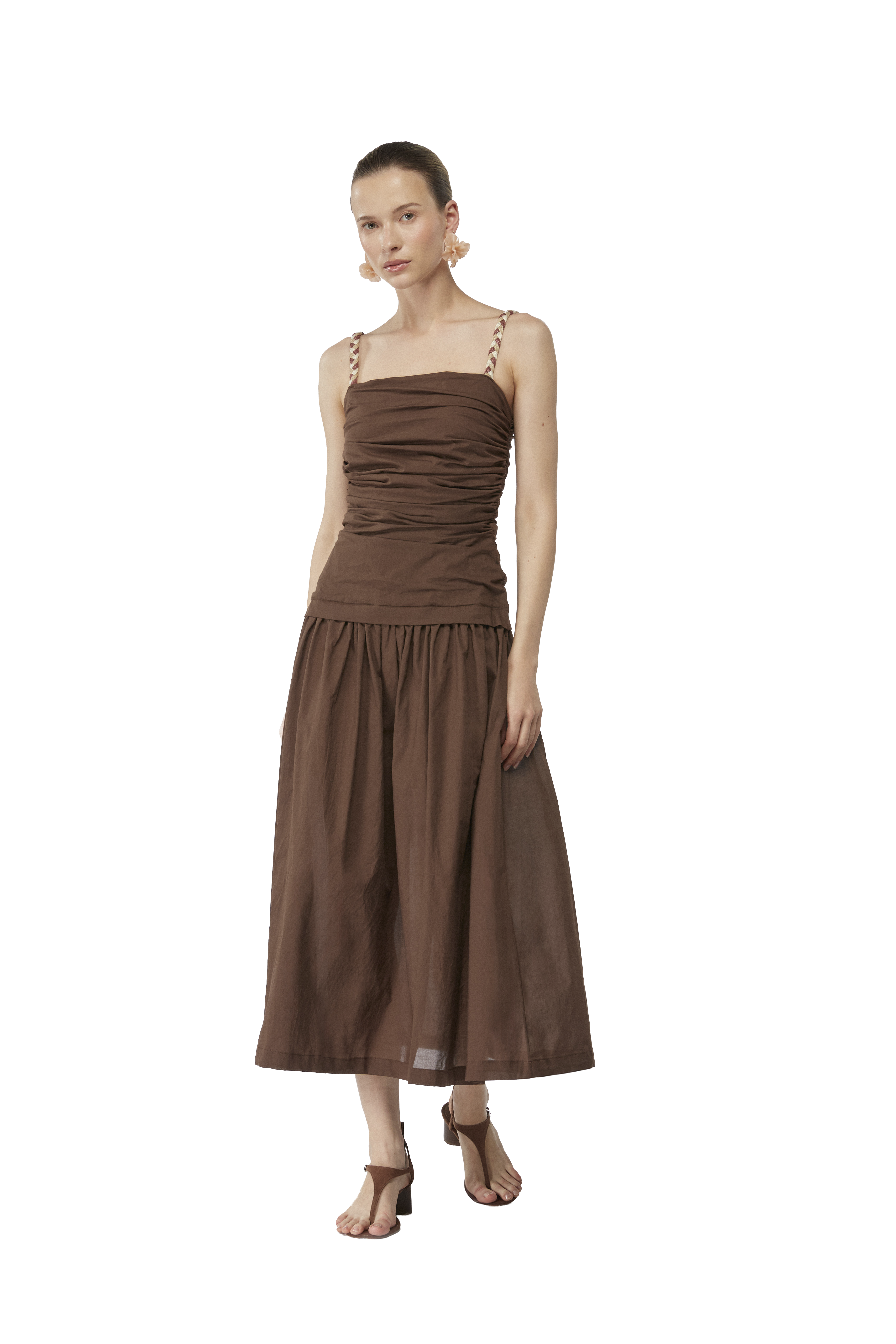 SONORA MIDI DRESS CHOCOLATE