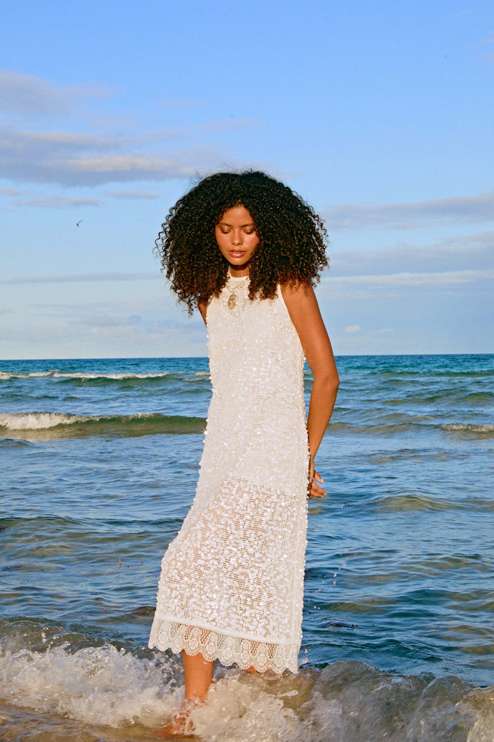 JULIA MIDI DRESS WHITE