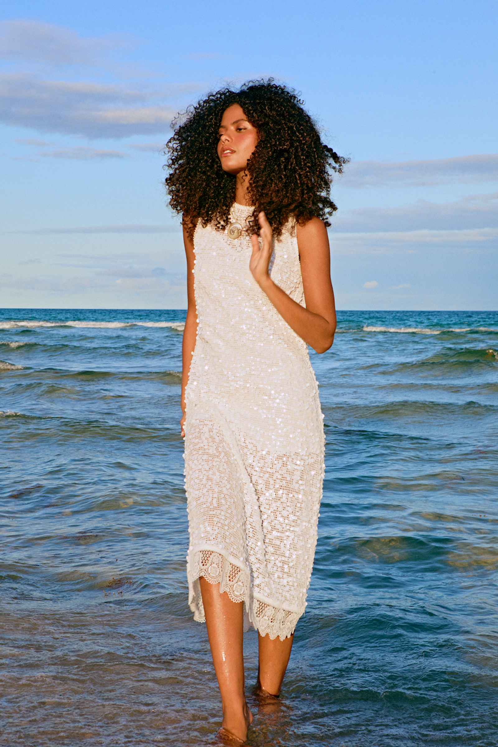 JULIA MIDI DRESS WHITE