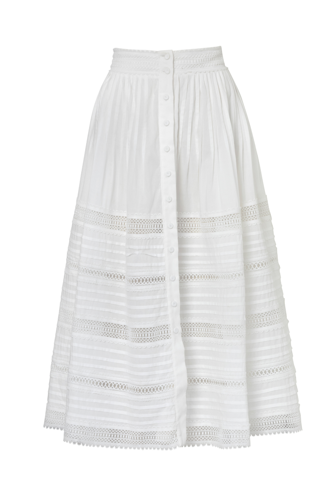 CAMILA  MIDI SKIRT WHITE