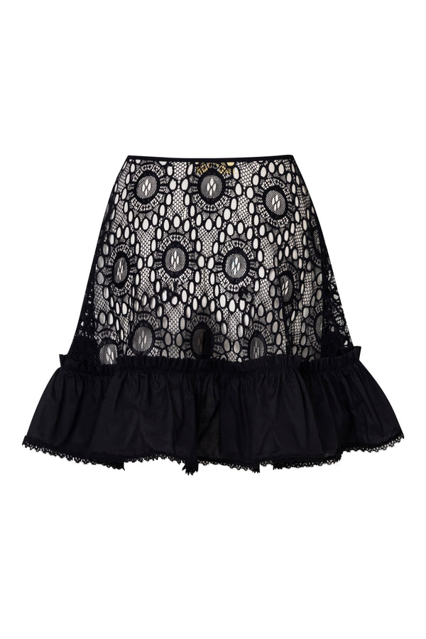 AZURE WRAP SKIRT BLACK