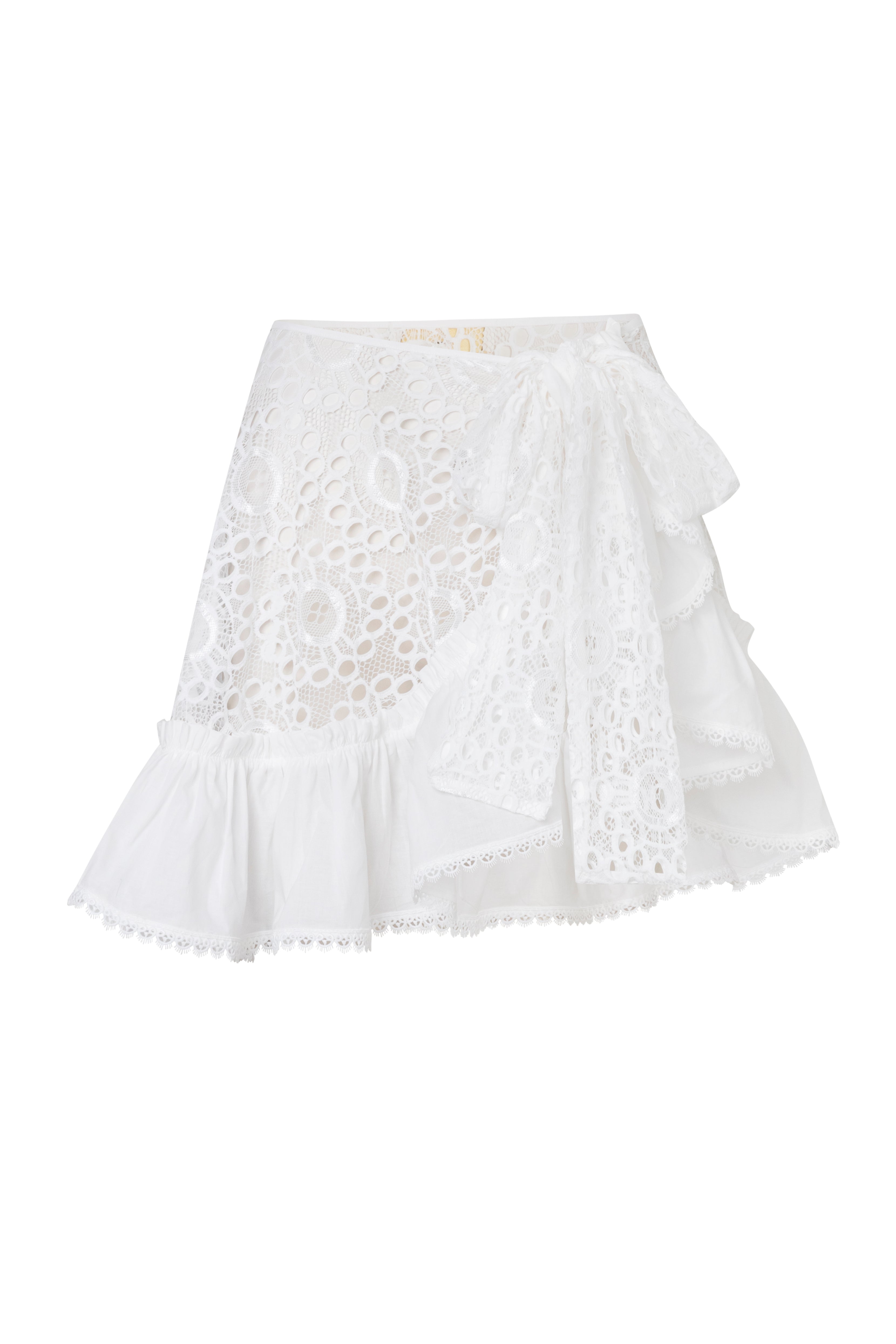 AZURE WRAP SKIRT WHITE