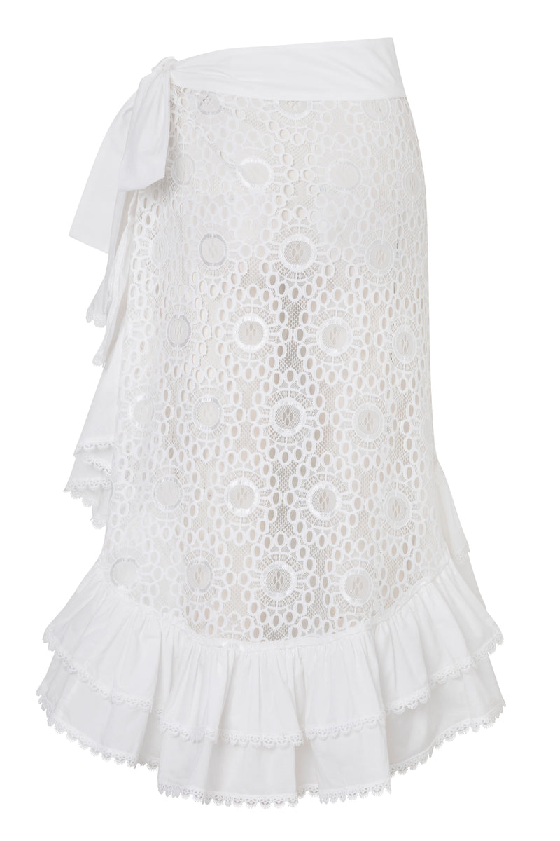 LOLI WRAP SKIRT WHITE