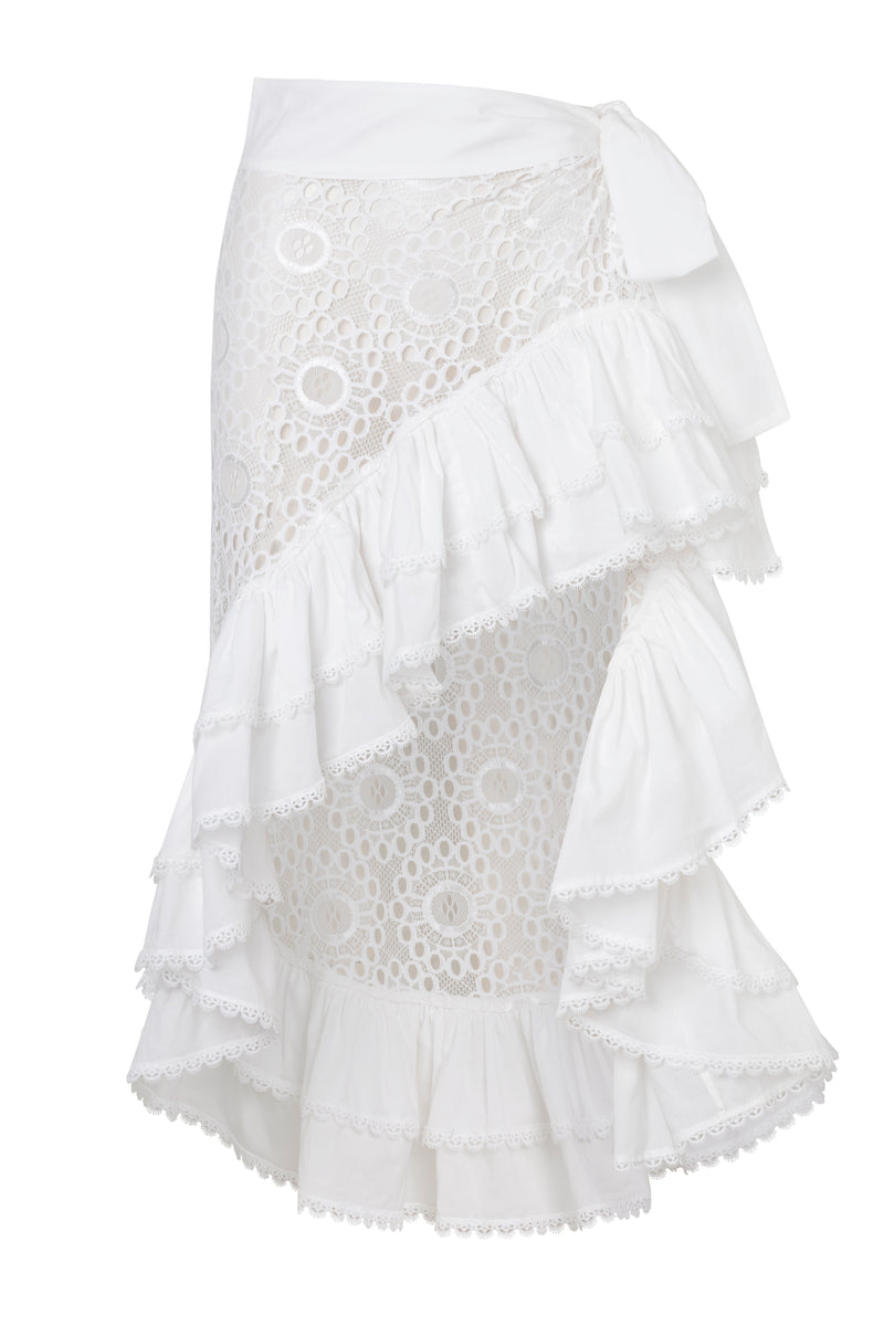 LOLI WRAP SKIRT WHITE